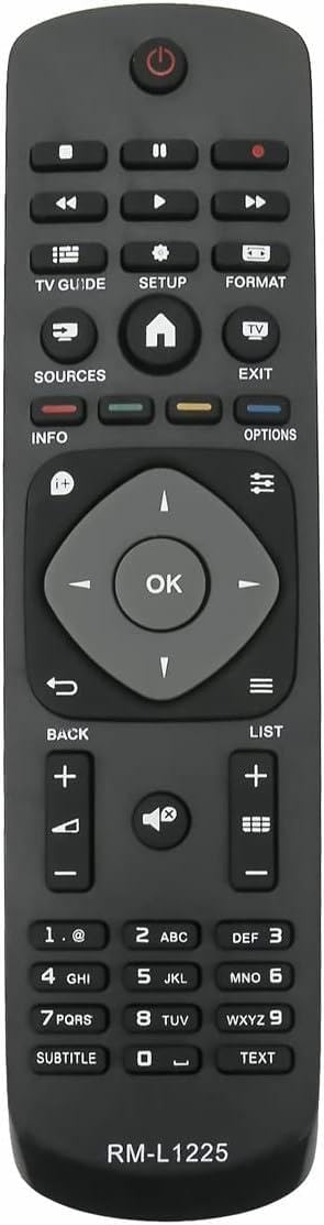 BURAQ RM-L1225 Replace Infrared Remote Control Fit for Philips LCD LED TV 398GR8BD1NEPHH 47PFH4109/88 32PHH4009 50PFH4009