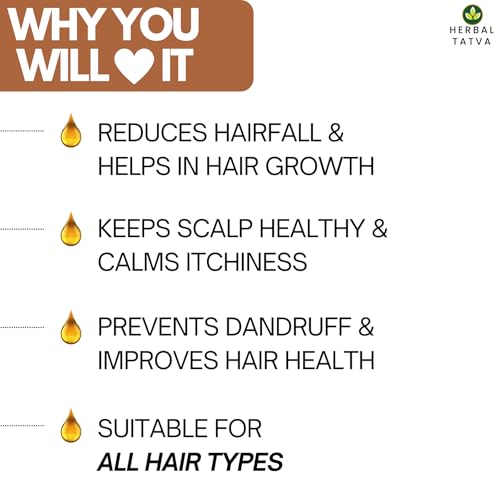 Image of Herbal Tatva 12-in-1 Hair Oil | For Hair Growth, Hair Fall Control & Healthy Scalp | Redensyl, Rosemary, Castor, Amla, Coconut, Almond, Bhringraj | 100% Pure, Natural & Organic | For Men & Women | (100ml x2)