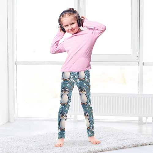 Boccsty Cute Penguin Big Eyes Girls Leggings Kids Yoga Pants Dance Active Tights 4T4