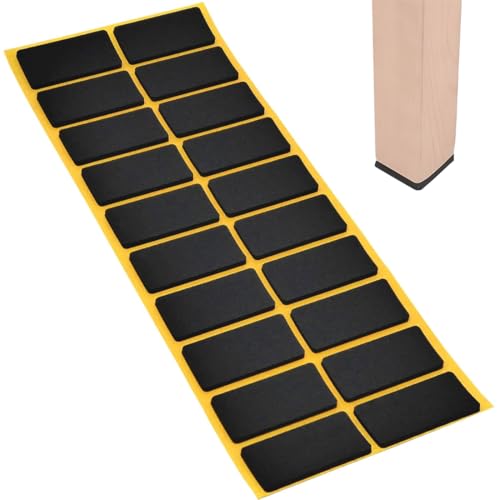 20 x Selbstklebende Antirutsch Pads Protektoren Möbel für Schränke aus EPDM Zellkautschuk/Rechteckig /20x40 mm/Schwarz/ 2.5 mm Starke Anti-Rutsch-Gleiter