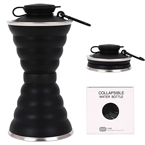 500ml Faltbare Wasserflasche Tragbare Silikon Faltbare Trinkflasche Sport...