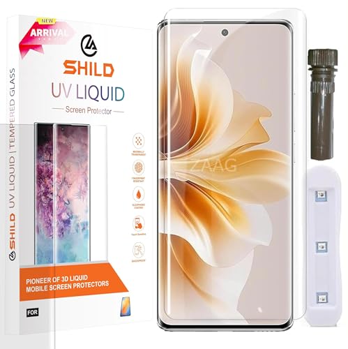 Image of SHILD - (Pack 1 Curved Tempered Glass Scree Protector For Oppo Reno 11 | UV Tempered Glass Protector For Reno 11-9H Hardness /HD /Fingerprint Working