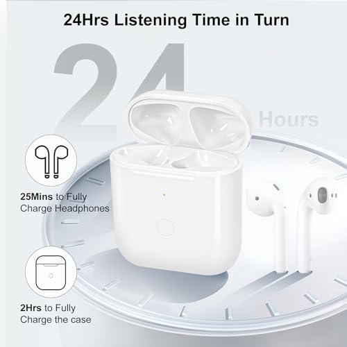 Image of Wireless Charging Case Compatible with AirPod 1st & 2nd Generation, Air Pod Charger Case Replacement with Bluetooth Pairing Sync Button, No Earbuds