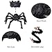 BEIGUO 5pcs Halloween Spider Set: Giant Hairy Spider with Red Eyes, Bendable Legs - Scary Decorations for Patio, Yard, Garden, House (30