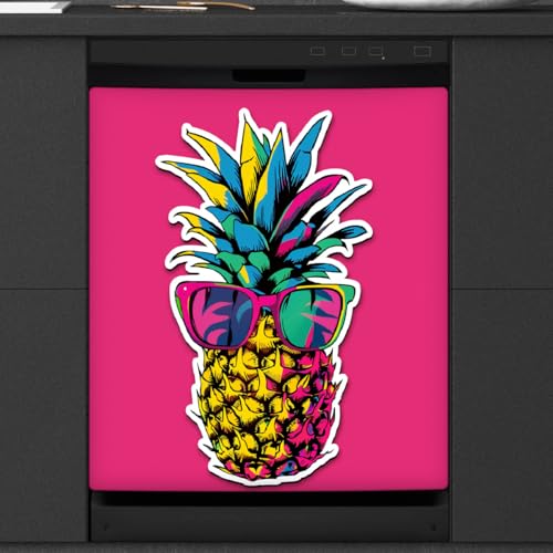 Funda magnética para lavavajillas decorativa panel imantado reutilizable de piña