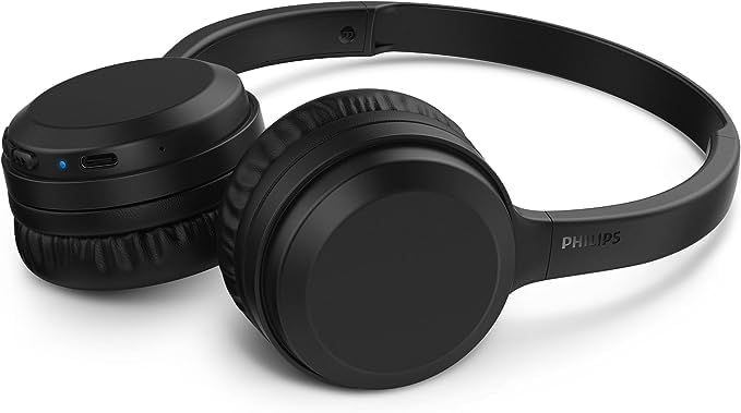 Headphone bluetooth on-ear com microfone e energia para 15 horas na cor preto TAH1108BK/55