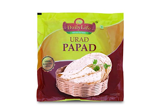 Image of Dailylife Urad Papad 200 grams (Pack of 3) | Punjabi Style | Strong Crunch & Rich Taste | Made from Premium Urad Dal | Ready to Roast /Fry | Hygienically Packed | 200g
