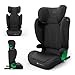 Kinderkraft JUNIOR FIX 2 PRO Kindersitz 100–150 cm, Verstellbare Kopfstütze, H-GUARD, SPS, ISOFIX und Gurtmontage, Atmungsaktiver AIR FLOW Bezug, Einfaches Anschnallen, Schwarz