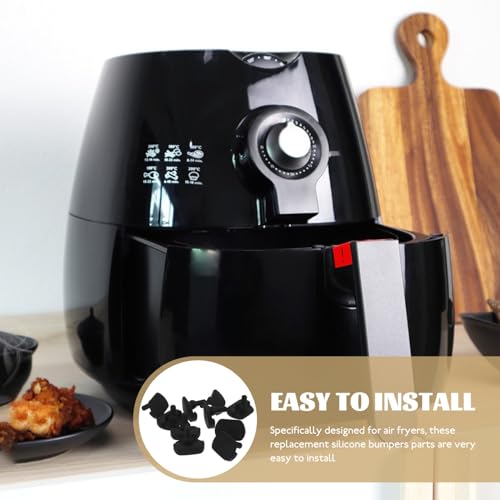 Silicone Air Fryer Bumpers 10pcs Set por Heat Proof No Arañar Ajuste Universal para Marcas de Freidoras miniatura 6
