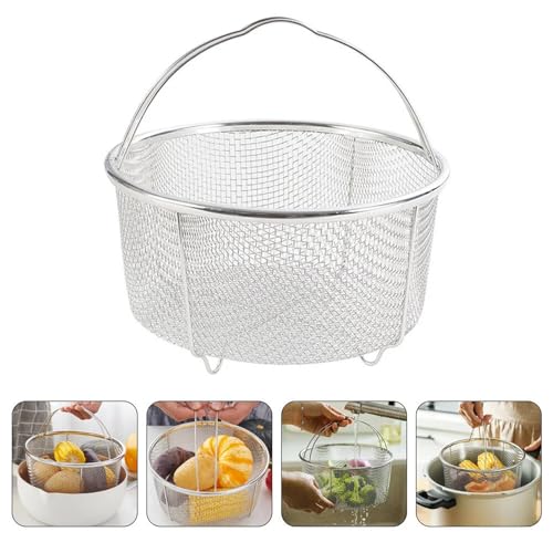 tamiz de harina， Tamiz de harina multifuncional, cesta for freír, colador de malla de acero inoxidable for escurrir fideos y verduras.