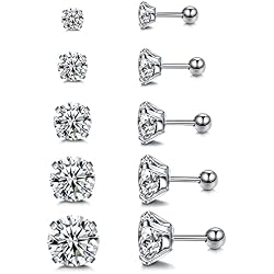 Variety Of Stainless Steel Hinged CZ Surgical Huggie Hoop