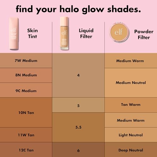 e.l.f. Cosmetics Halo Glow - Filtro líquido iluminador para una tez radiante, infundido con ácido hialurónico, bronceado profundo - imagen 2