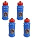 Disney 4-Pack Marvel's Spider-Man Kids 16oz Pull-Top Water Bottles, Blue/Red, BPA-Free