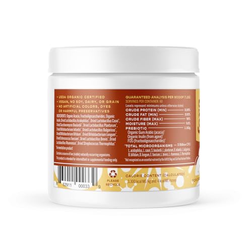 Fera Pets Organic Probiotics for Dogs & Cats - Vet Created - Cat & Dog Probiotic Supplement - 12 Strains & Prebiotics for Pet’s Digestion - 60 Scoops - Image 8