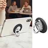 Phone Ring Holder Finger Grip 360 Rotation Metal Kickstand Universal Cell Phone Stand(Black)