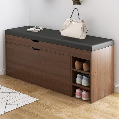 Meuble de rangement à chaussures avec banc en cuir pour une entrée ordonnée - 3