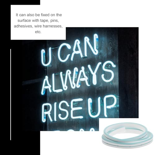 Tira de luz LED de silicona azul hielo flexible 100x0.6x1.2 cm miniatura 7