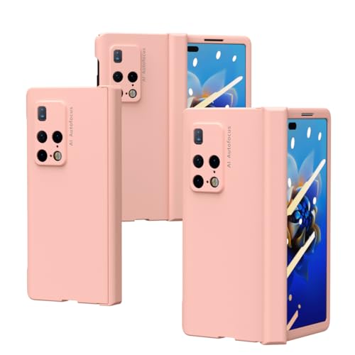 Coque Huawei Mate X2 antichoc rose protégeant l'écran avant et la charnière pliante