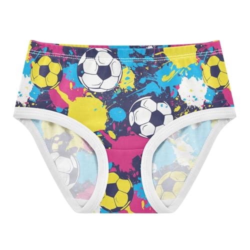 Wusikd Soccer Balls Girls' Underwear Cotton Splashes Girls Briefs Soft Toddler Underwear 2T
