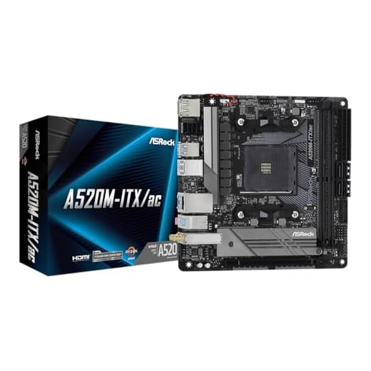 ASRock A520M-ITX/AC Supports 3rd Gen AMD AM4 Ryzen™ / Future AMD Ryzen™ Processors (3000 and 4000 Series Processors) Motherboard