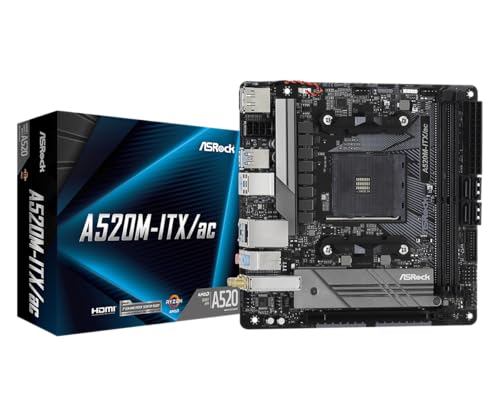ASRock A520M-ITX/AC Supports 3rd Gen AMD AM4 Ryzen™ / Future AMD Ryzen™ Processors (3000 and 4000 Series Processors) Mini ITX Motherboard by ASRock - Used condition - US$95.53
