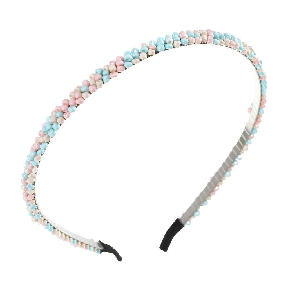 Handgemachtes Perlen-Strass-Haarband für Damen, glänzende Perlen, Stirnband, Braut-Haarband, Haarschmuck