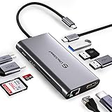 Docking Station, UtechSmart Dual 4K@60Hz USB C Hub, 10-in-1 Multiport Adapter with 4k HDMI+DP, 100W