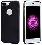 Iphone7 Goat Case 4.7 Inch Magic Selfie Nano Sticky Cell Phone Case For Iphone 7 With Kickstand Backing Plates-Black