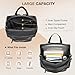Marvolia PU Leather Backpack Purse for Women Large Fashion Designer Travel Backpack Ladies Shoulder Bag - Black