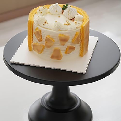 Présentoir à gâteau en métal noir de style rustique pour buffets d'exception