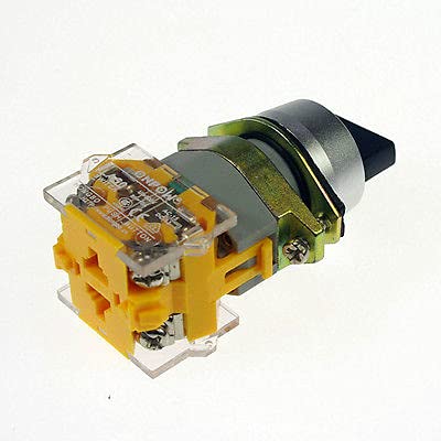 22mm mount round selector select switch 2 position Latching 1 NO 1 NC