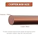 WSYCWG Pure Copper Rod Raw Materials Length 150Mm, Solid Copper Rod Lathe Bar Diameter 18-28Mm Suitable for Industrial Applications,Diameter 28mm