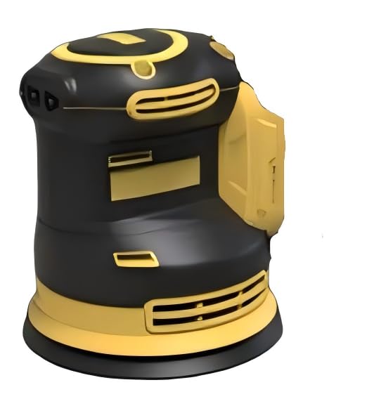 Lijadora orbital inalámbrica de 125 mm, compatible con batería Dewalt de 20 V (sin batería), lijadora manual sin escobillas con 3 niveles de velocidad, bolsa para el polvo y 21 hojas de lija