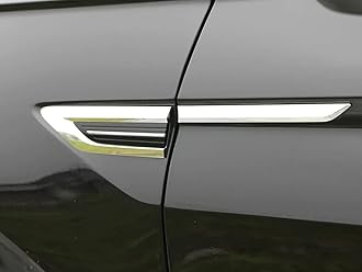 Car Accessories for Tiguan 2017 2018 2019 2020 2021 Side Wing Fender Emblem Badge Stickers Cover Trim Decoration (Silver)