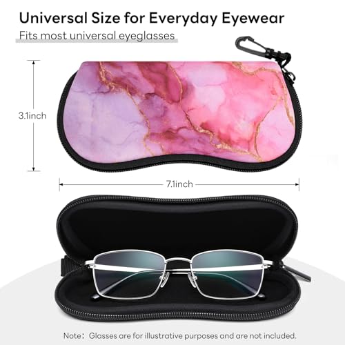 Image of Sunglasses Case with Belt Clip, Ultra Light Neoprene Zipper Soft Padded Glasses Case for Women Men