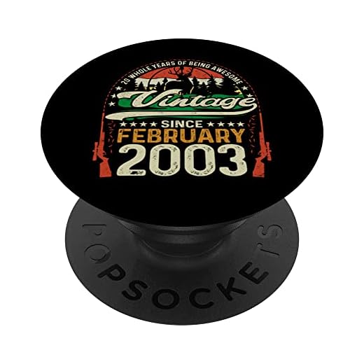 Cazadores de caza de ciervos de 20 años de edad, febrero de 2003, 20 cumpleaños PopSockets PopGrip Intercambiable