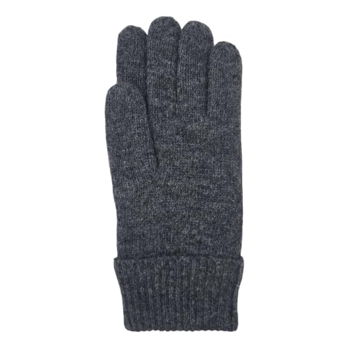 Image of BRUCERIVER Men's Pure Wool Knitted Gloves | Insulated Fleece Lining
