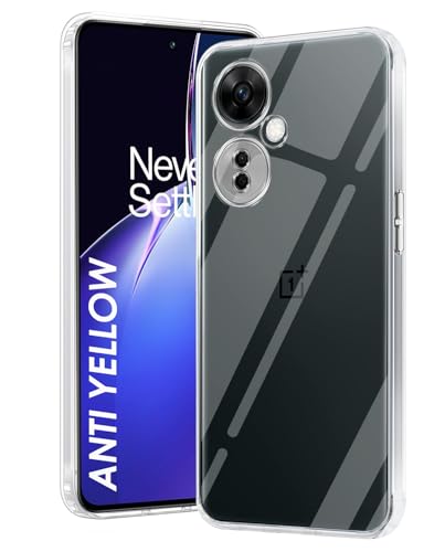 Image of DIZORO Compatible with Oneplus nord Ce3 Lite 5G Back Cover Case Clear,[ Anti Yellow ][Military Grade Protection] Hard PC Back Cover Transparent