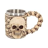Has a chrome metal insert which makes it easy to clean and will keep your hot drink warm for longer, or your beer cool.