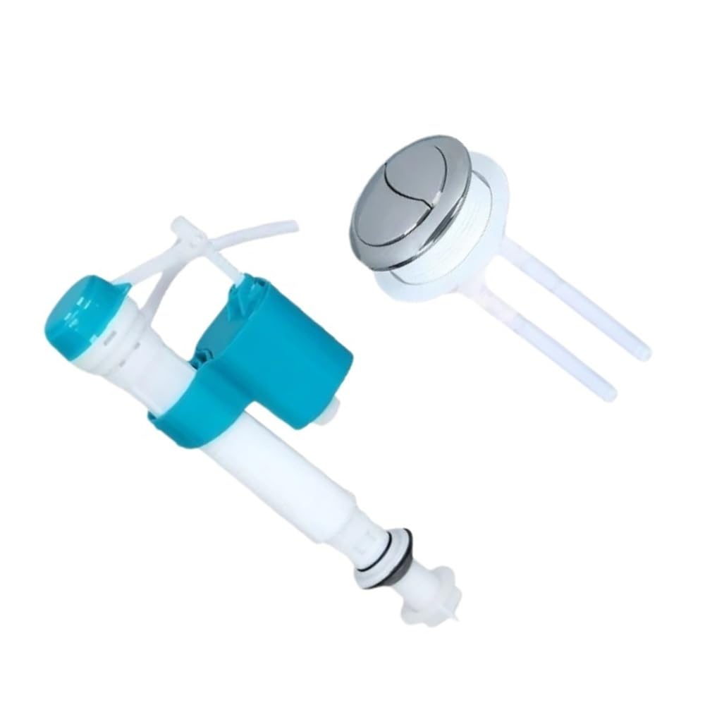1 Juego de accesorios de reparación de tanque de agua de válvula de llenado de doble descarga, válvula de cisterna de drenaje de inodoro de durabilidad(24cm)