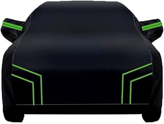 Outdoor car cover Compatible with Opell Meriva 2003-2017, Oxford material, strong and durable, four seasons car cover (Black Green)