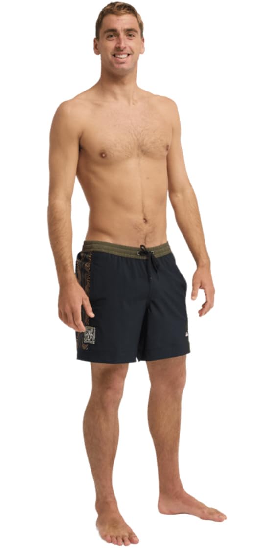 Quiksilver 2026 Surfsilk Nomad Volley - Pantaloncini da uomo, 43,2 cm, colore: nero