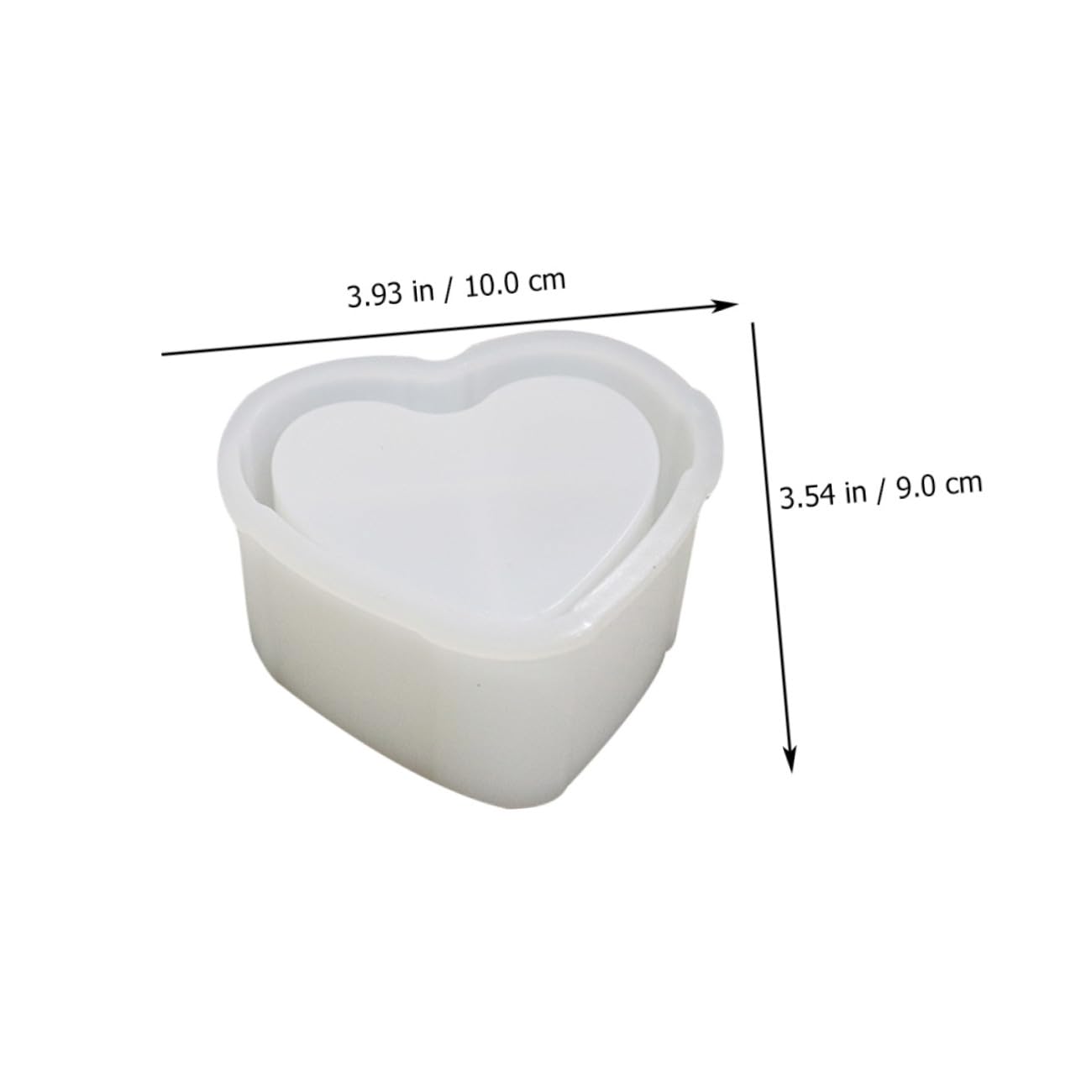 Angoily 3 Pièces Moule en Silicone couvercles décor cœur moules fondants Fournitures de Bricolage Outils de Bricolage en Silicone Moule Bricolage Gel de silice Blanche