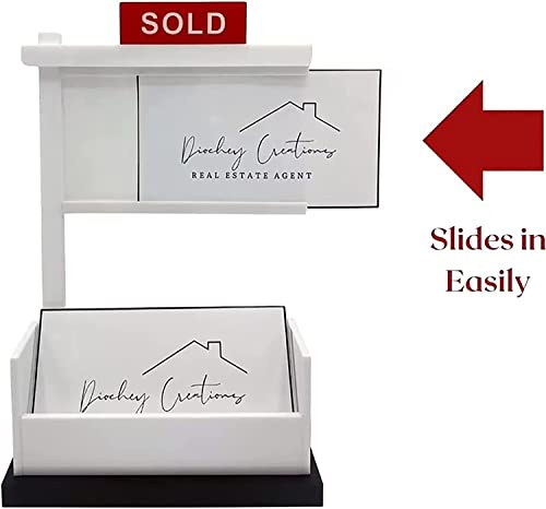 Real Estate Business Card Display, 2023 New Real Estate Card Holder Business Cards Holder, Card Holder Display For Realtor Business Office Reception Tabletop, Office Decor (1 Pc) #TOP2