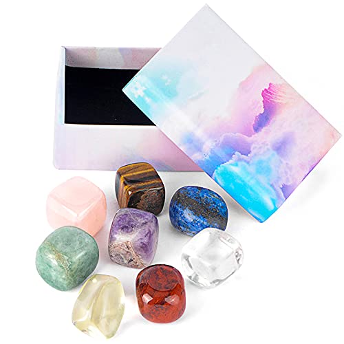 Crystal Set,Crystals and Healing Stones, Chakra Stones BOPU8 PCS Real Healing Crystal Making Kit, Crystal Starter Kit, (AAA Grade)