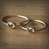 2 Friendship knot rings - Set of two best friends rings - bridesmaid rings - sterling silver 925 - Jewelry by Katstudio