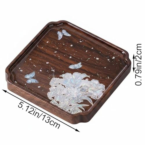 Plateau de service rétro pour tasse à thé et accessoires de cérémonie - 3