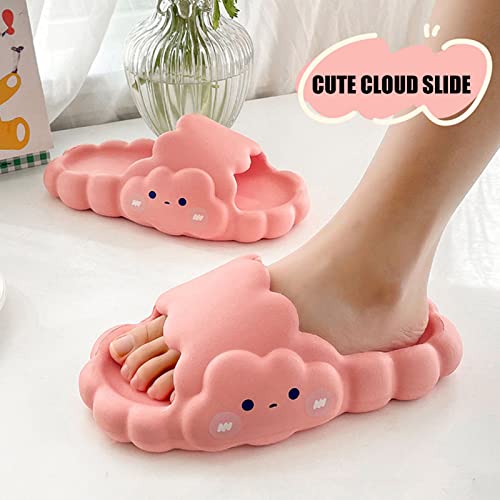 EnJoCho 3D Cloud Slides for Kids Boys Girls Slippers Non Slip Open Toe Summer Lightweight Sandals Casual Beach Indoor Shoes (Pink, 19)4