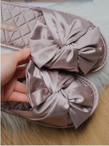 Satin Bride Slippers Bow Slippers for Women Cute Slipper Women Summer Guest Slipper2