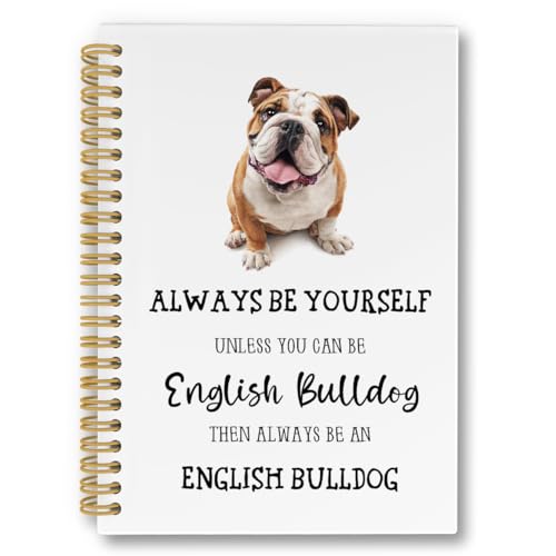 Papeterie bouledogue anglais cahier ligné 14x21cm pour écrire